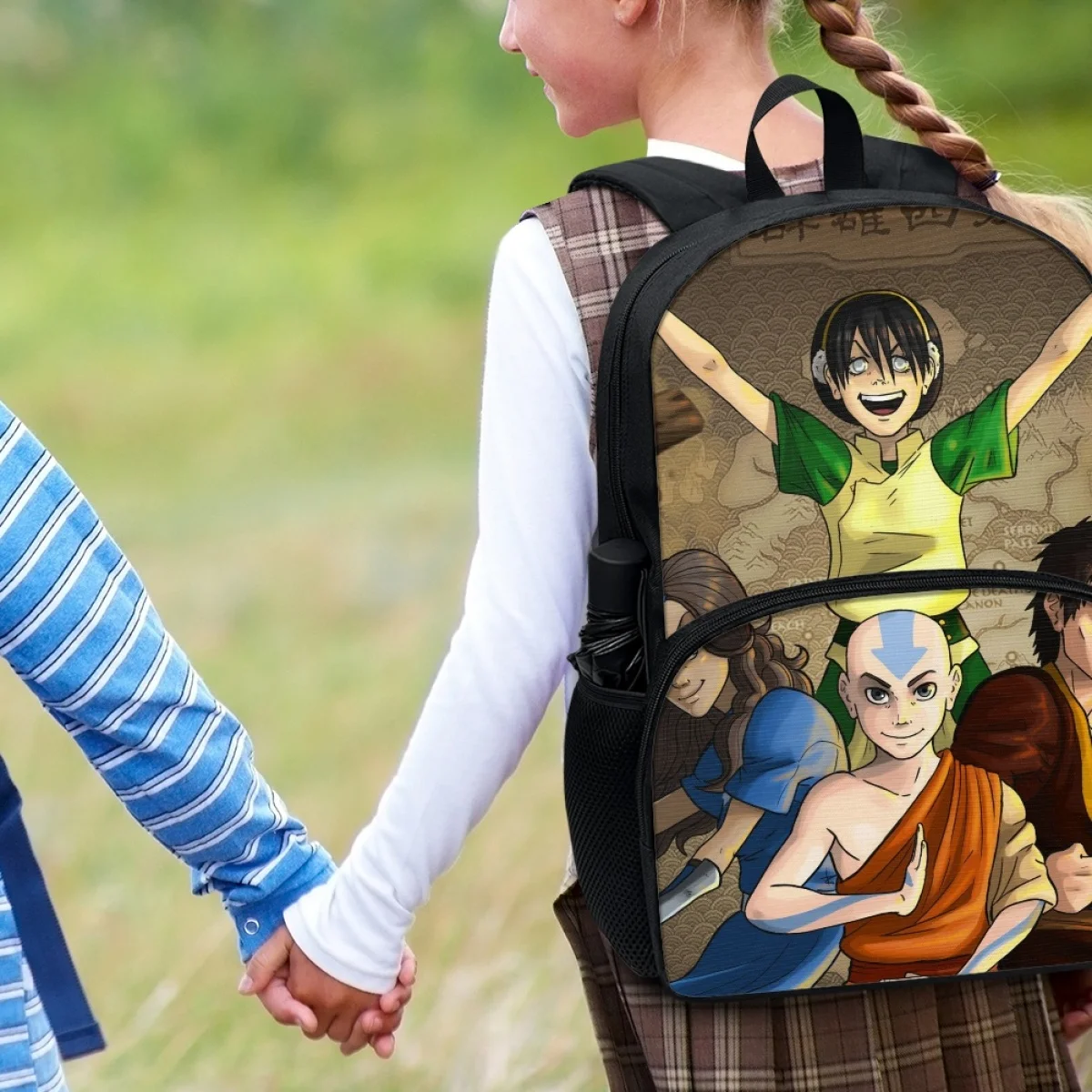 FORUDESIGNS Avatar The Last Airbender Backpacks Leisure Student's School Bags Light College Style Bookbags Boys Packsack