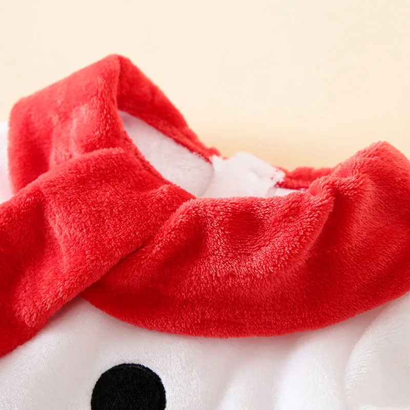 Christmas Newborn Clothes Cute Snowman Outfit Flannel Comfortable 0-18 Boys AndGirls Autumn And WinterLong Sleeved Baby Jumpsuit