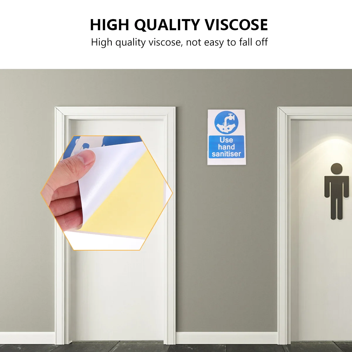 

5pcs Hand Washing Signs Stickers Self-Adhesive Warning Labels For Toilets Waterproof Use Hand Reminder Premium Viscose