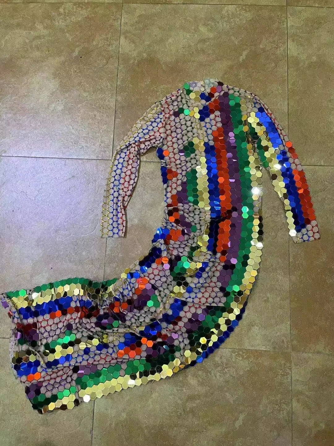 Vestidos de Noche con espejo, vestido transparente, celebración de cumpleaños, fiesta de graduación, traje de actuación, mono de espectáculo de bailarina para mujer