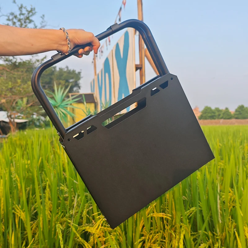 Lightweight Folding Camping Table, Picnic Desk with Carry Handle, Tripod Base, Ideal for Outdoor Activities, Camping Accessorie