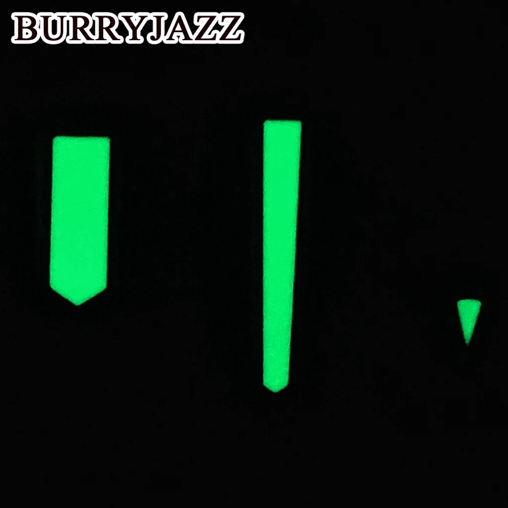 BURRYJAZZ NH35 NH36 NH38 7S26 7S36 4R35 4R36 Watch Hands Silver Black  Hands Green Luminous