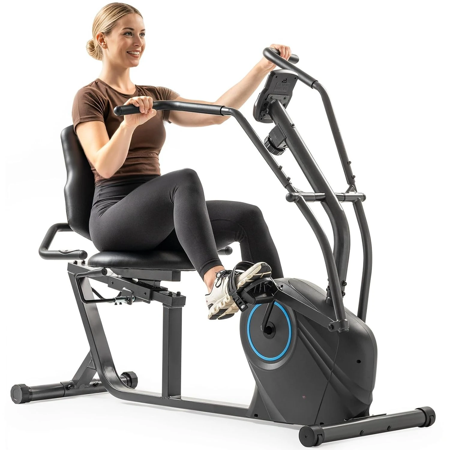 

Велотренажер JLL Smart Cross Trainer с функцией тренировки рук, 8-уровневым магнитным сопротивлением, стационарный, настраиваемый
