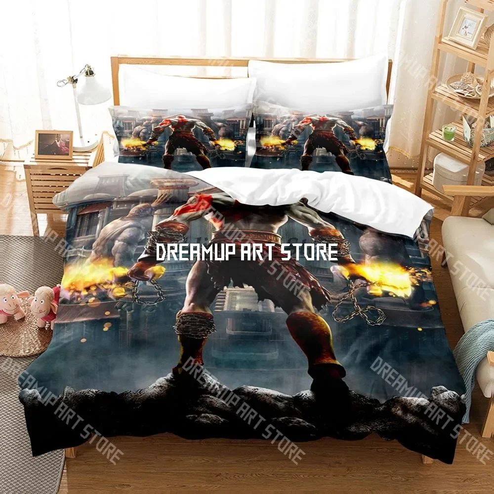 2026 Game God Of War Bedding Set Single Twin Full Queen King Size Bed Set Aldult Kid Bedroom Duvetcover Sets Anime Bed Sheet Set