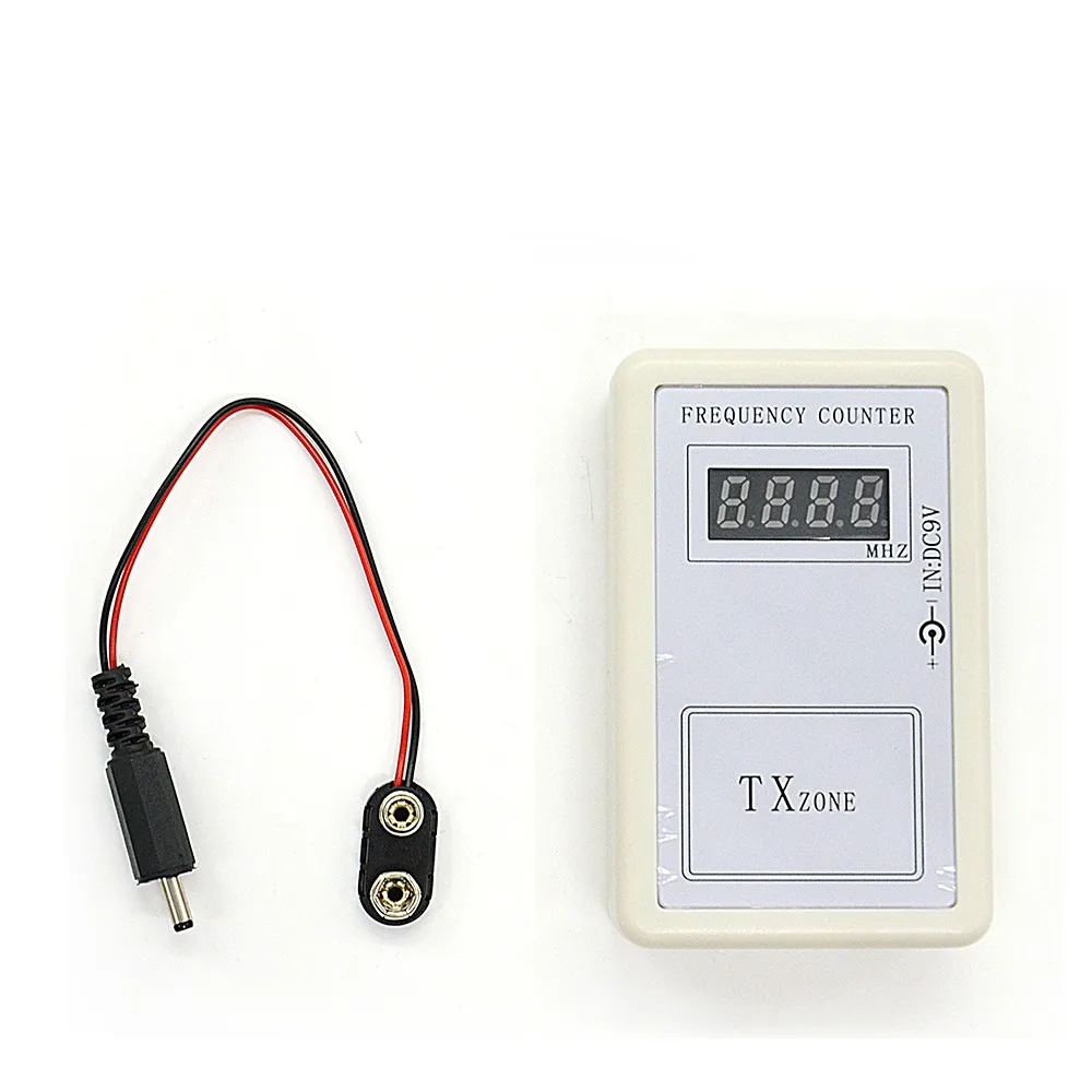 Remote Digital Frequency Counter white Meter Counter for Car Auto Key Remote Control Detector Cymometer Power Supply Cable