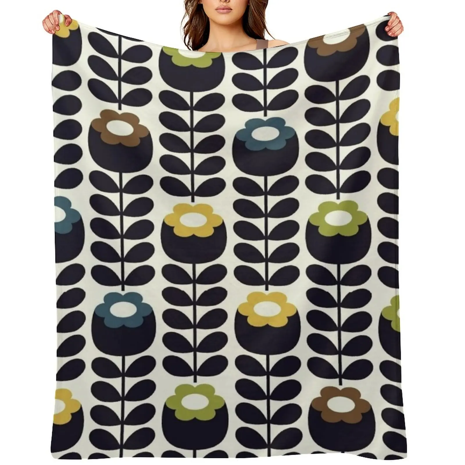 

ORLA KIELY Throw Blanket Plush For Sofa Thin Beautifuls Luxury Brand Blankets