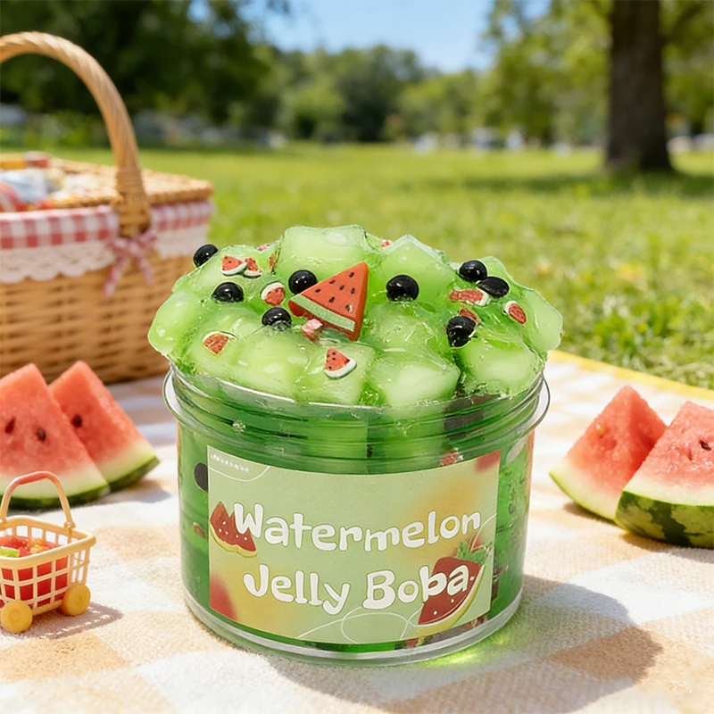 UU 70/300ml Large Capacity Crunchy Slime Premade Crystal Jelly Cube Slime Non-sticky Party Favor Gift For Children Stress Relief