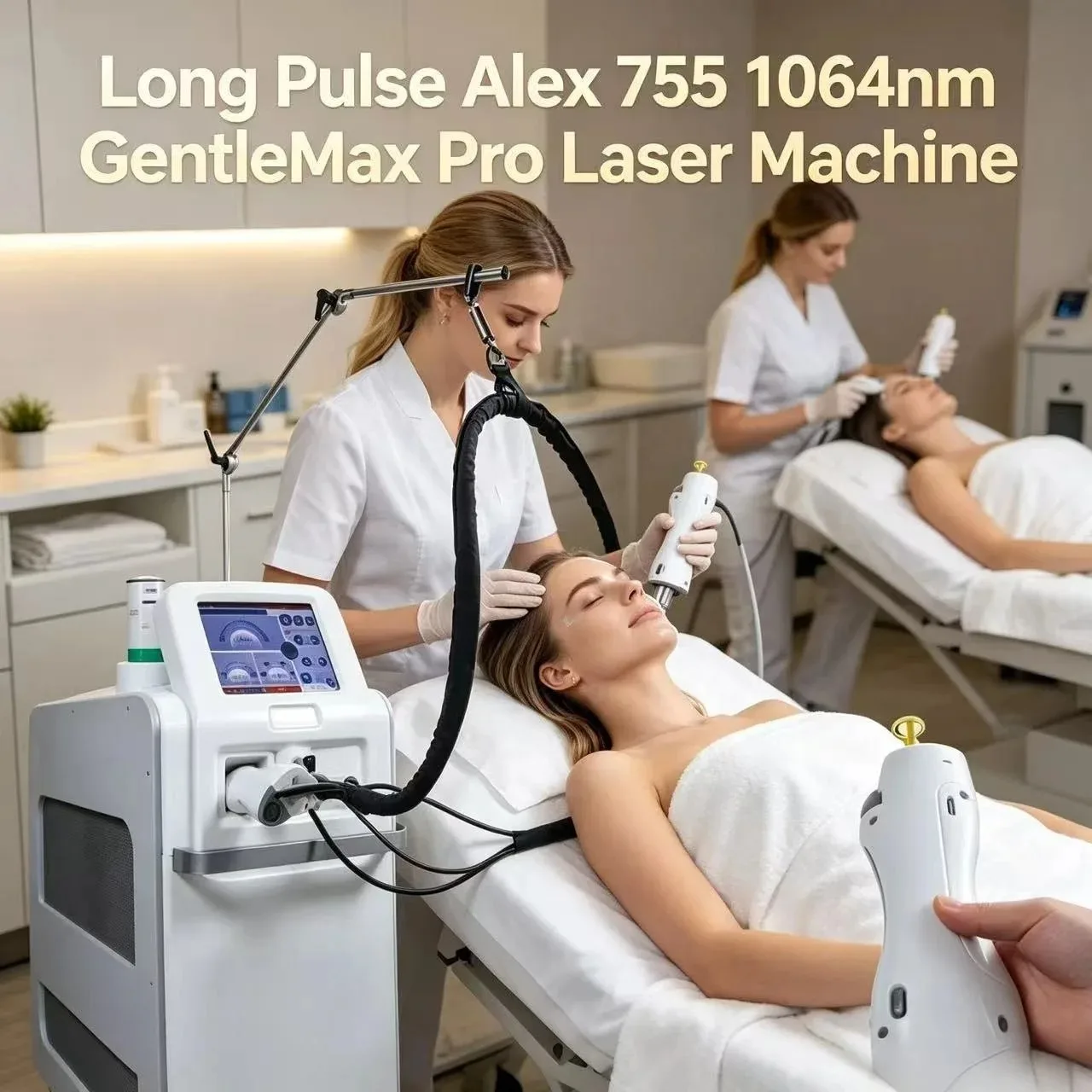 Precio de Fábrica: Máquina de Depilación Láser Alex Laser 755 1064 de Pulso Largo Gentle Max Pro NdYag Alexandrite Candelae