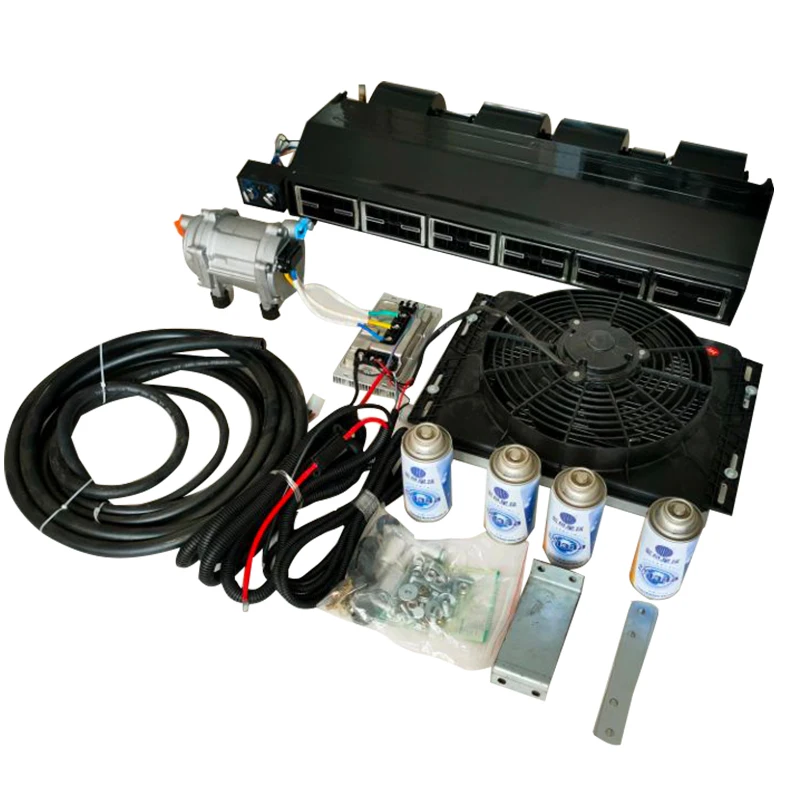 Low Price 12 v Dc air Conditioner Compressor Car Classic Car Ac Kit Parking Cooler