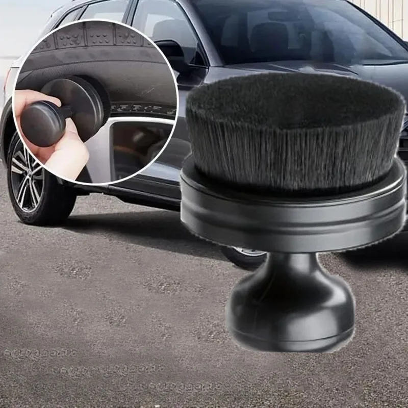 Escova Portátil para Revestimento de Brilho de Pneus, Escova de Limpeza Automotiva, Escova Multifuncional de Cerdas Macias, Escova de Limpeza para Ferramentas Automotivas