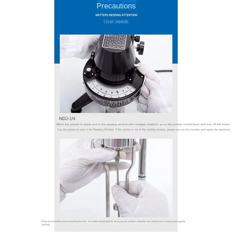 High-Precision Rotary Digital Viscometer Viscosity Tester 10~2000000 Mpa.s Ndj1/4 Pointer Laboratory Viscosity Tester