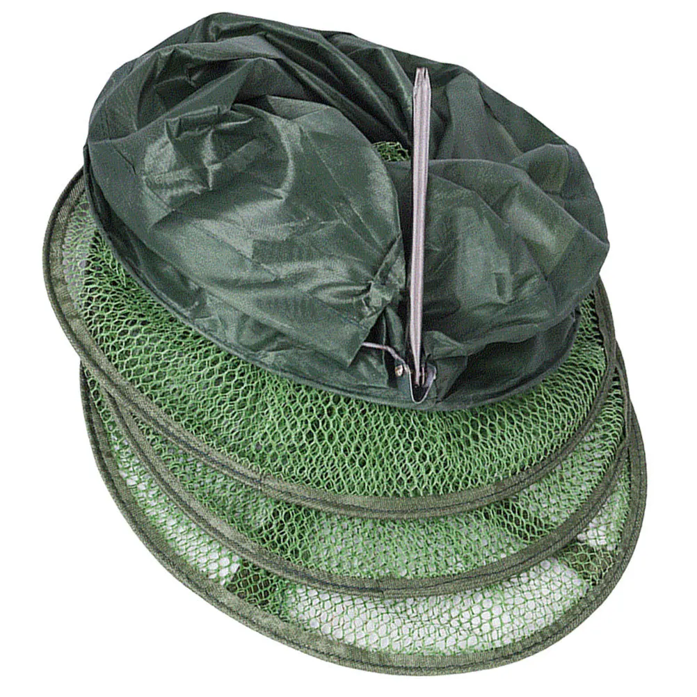 

Fishing Locating Basket Wear-Resist Material Foldable Portable Fishing Net Ground Peg Fish Storage Net Fish Basket