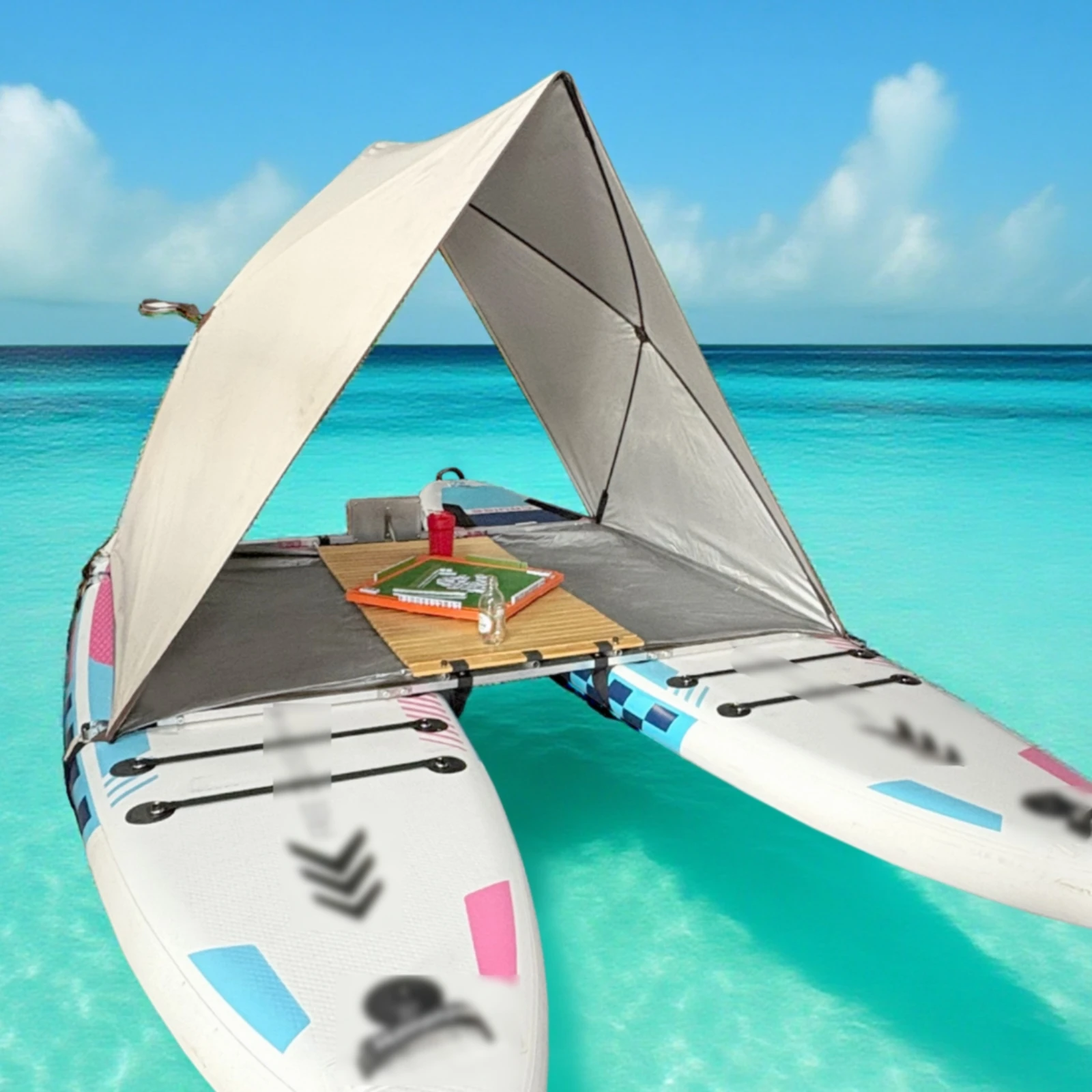 2-in-1 Aluminum Alloy Paddleboard Splicing Frame Metal Fittings Board Connector Water Sports Gear Wooden Slat Accessories