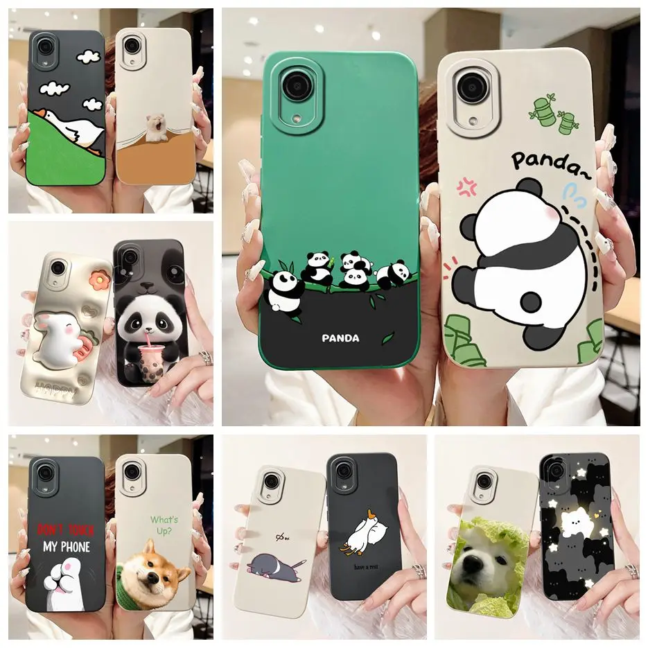 For Samsung Galaxy A03 Core Case SM-A032F Cute Panda Cartoon Cover Shockproof Phone Case For Samsung A03 Core A03Core Soft Shell