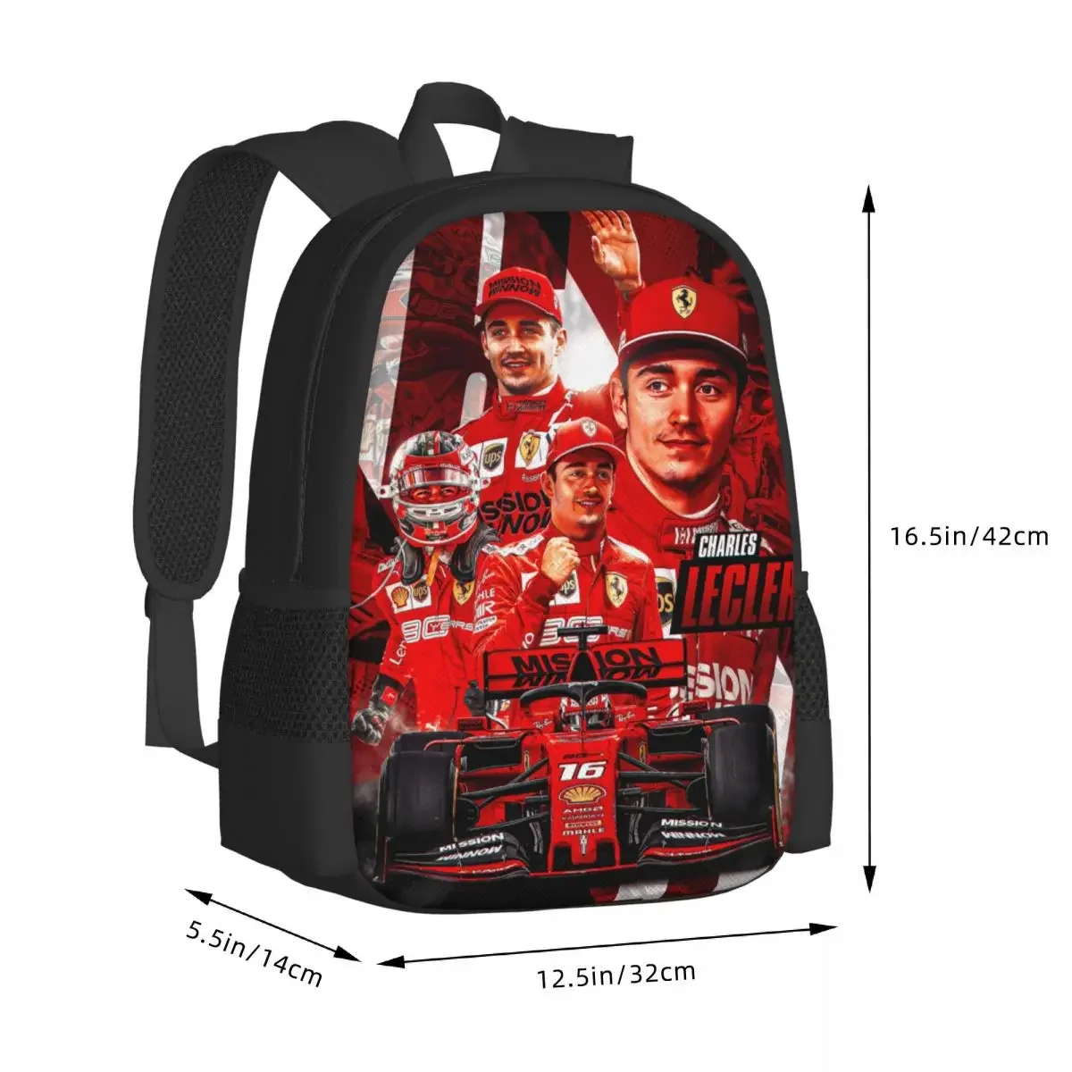 Mochila para ordenador portátil de viaje Charles Leclerc 16, bolsa para ordenador escolar y universitaria de negocios, regalo para hombres y mujeres