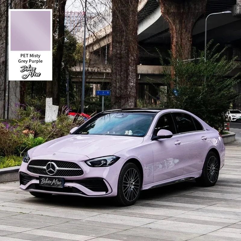 공장 도매 PET 라이너 광택 크리스탈 연보라색 변색 장식 필름 자동차용