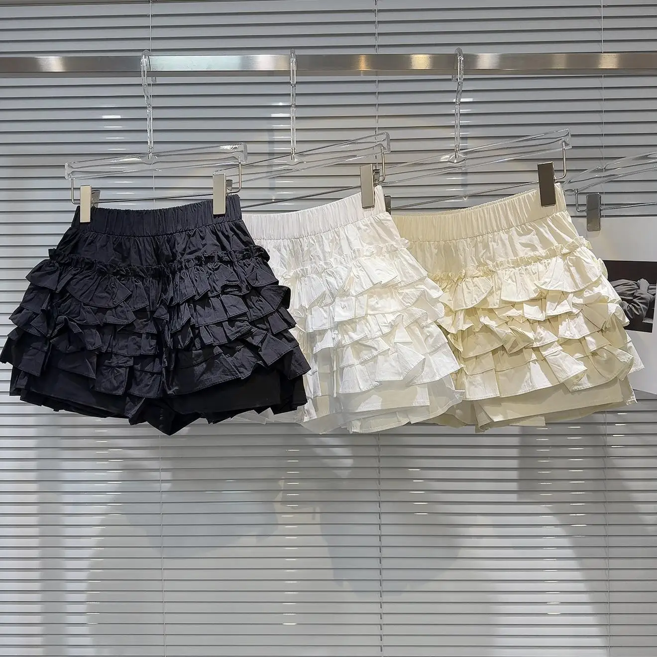 

Модная многослойная юбка с рюшами, женская пышная юбка-тортик длиной f, молодежная ароматная юбка, милое полиэфирное волокно