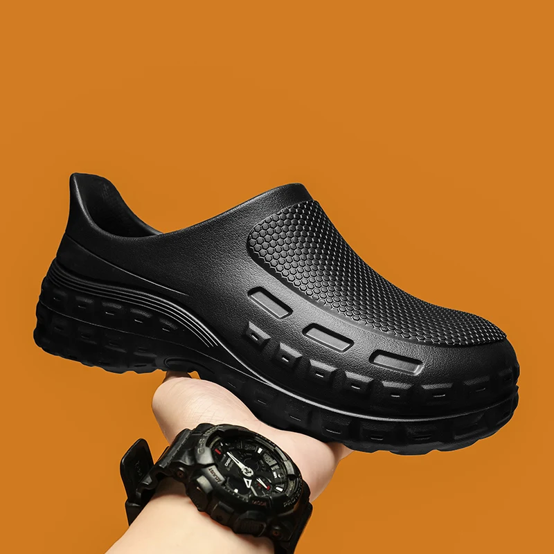 

EVA Fashion Men Casual Shoes Lightweight Non-slip Sandals Waterproof Chef Shoes Quick Drying Work Shoes Comfort Walking Sneakers
