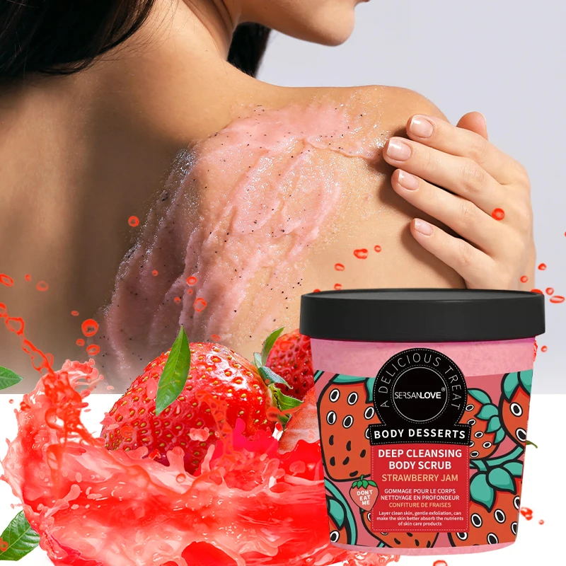 

200 г клубнично-персиковый скраб для тела, отшелушивающий, глубоко очищающий, увлажняющий, ореховый, кофе, гладкая кожа, нежный и не раздражающий