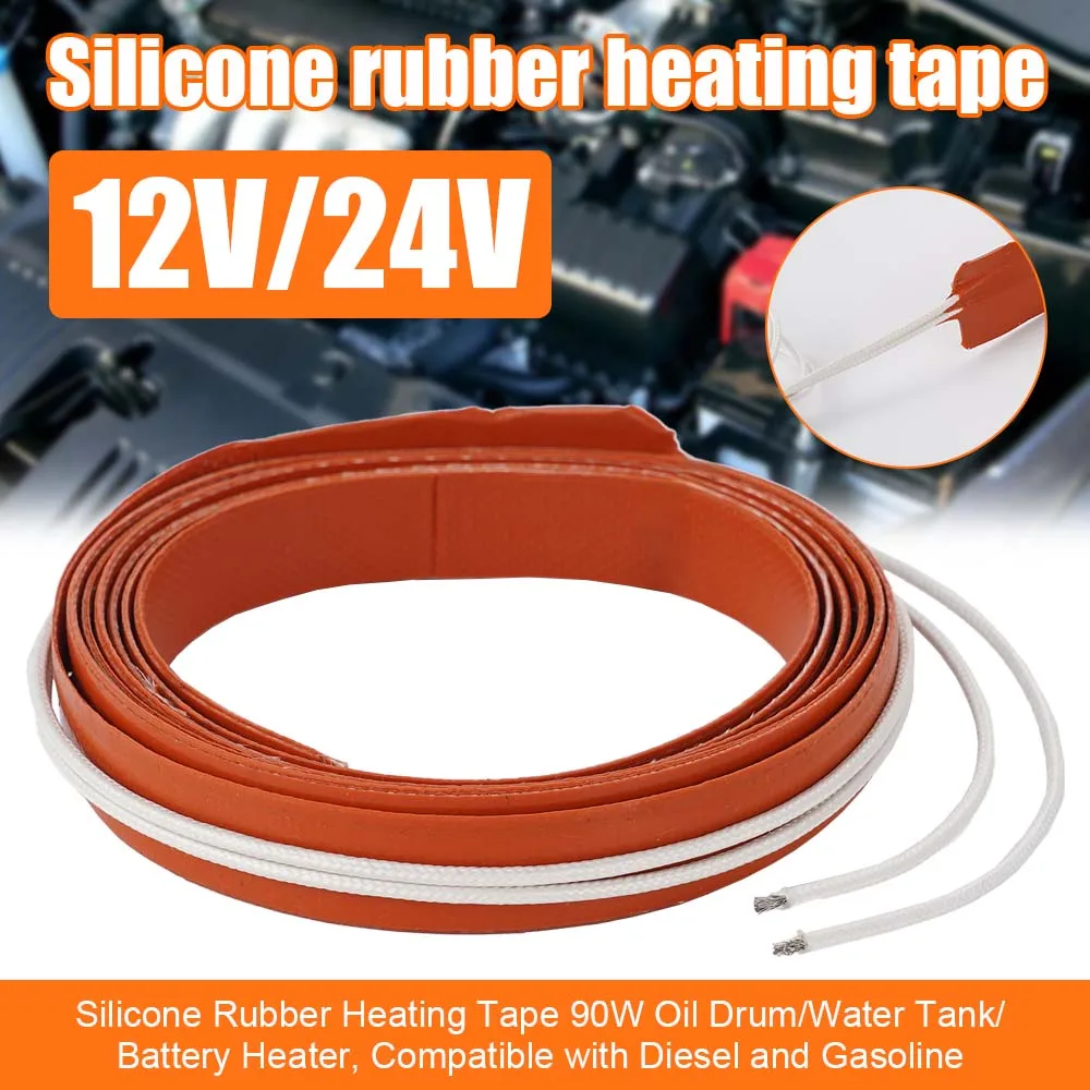 

90W 12V/24V Silicone Heater Strip Heating Tools For Windshield Screen Wiper Printing tools High Temperature Thermal Heating Pad