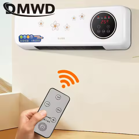 DMWD Wall Mounted Heater Cold Warm Fan Electric Air-conditioning PTC Fast Heating Desktop Heating Machine Bathroom Warmer 220V