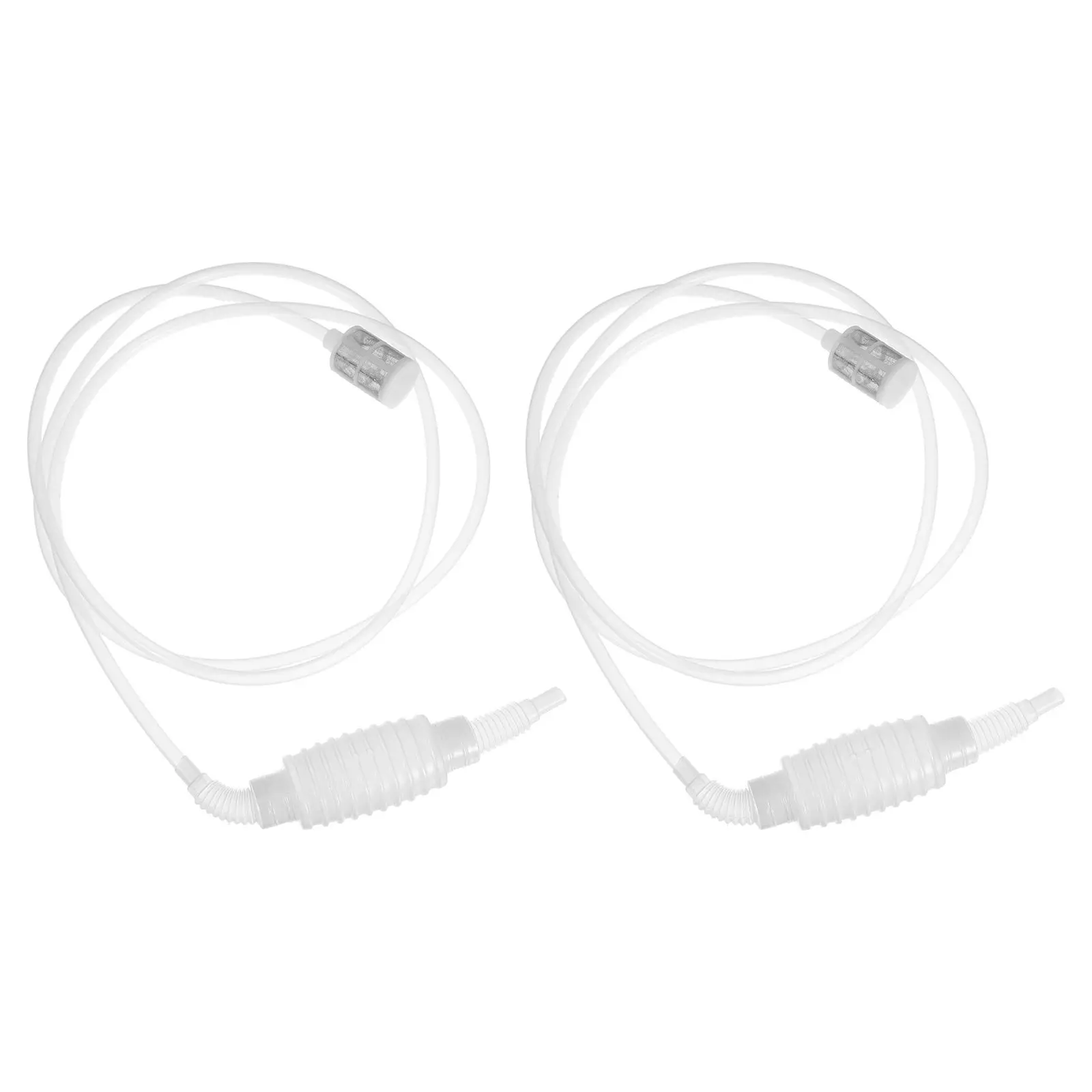 2Pcs Suction Hose Manual Siphon Pump Oil Fuel Transfer Tubes Filter Screen High Flow Hose Transfer Pump Water