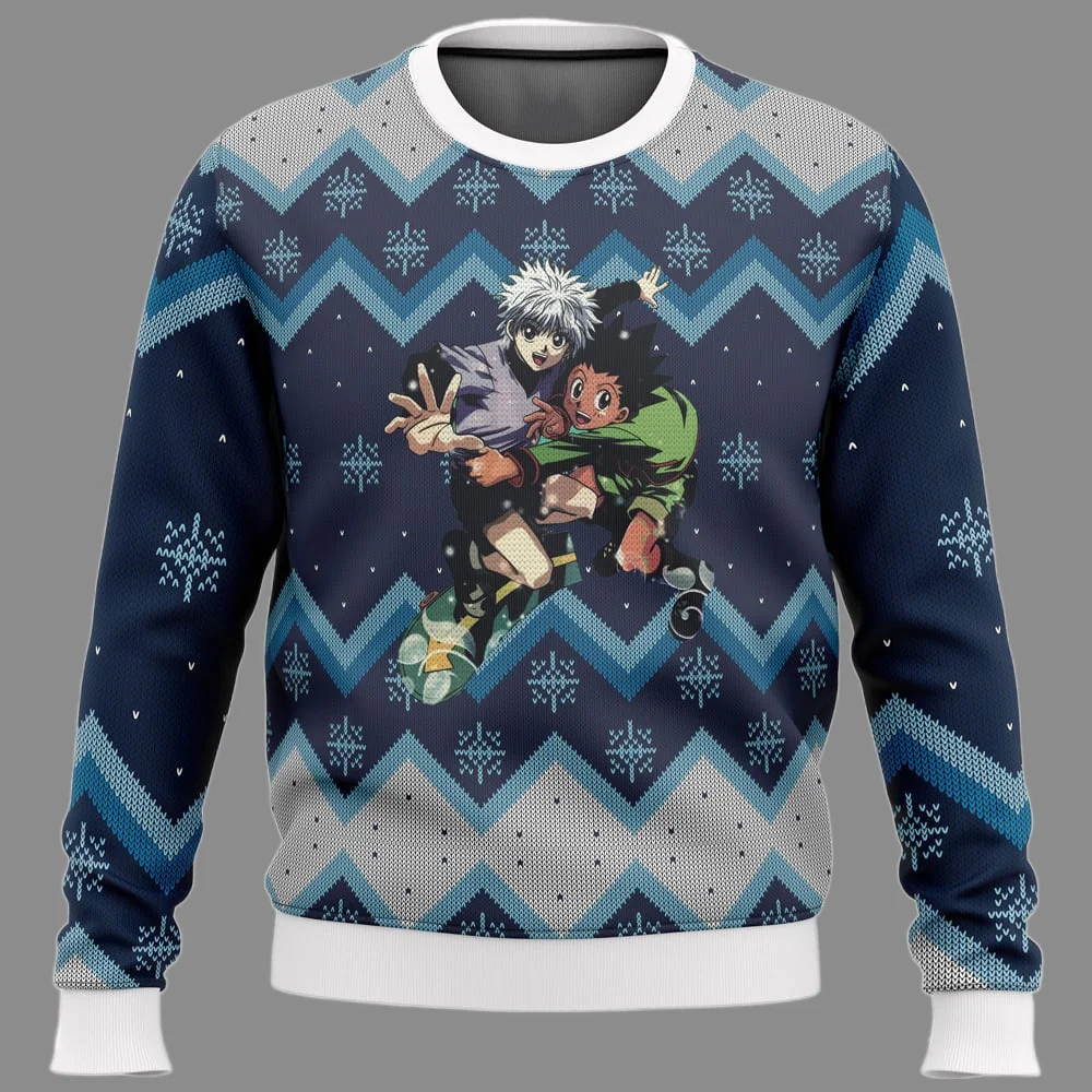 كيلوا Zoldyck V2 هنتر X هنتر سترة عيد الميلاد القبيحة هدية سانتا كلوز البلوز الرجال ثلاثية الأبعاد البلوز وأعلى الخريف والشتاء #6