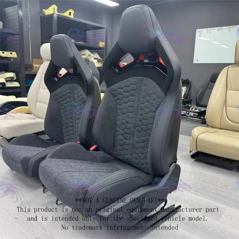 For Audi A3 A4 A5 A6 A7 A8 Q3 Q5 Q7 Customized Carbon Fiber Sport Seat Genuine Leather RS  RS6 RS7 Barrel Racing Automotive