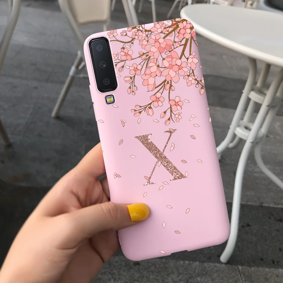 For Samsung Galaxy A7 2018 Case SM-A750F Cute Crown Letters Cover Silicone Soft TPU Phone Case For Samsung A7 2018 A750F Bumper