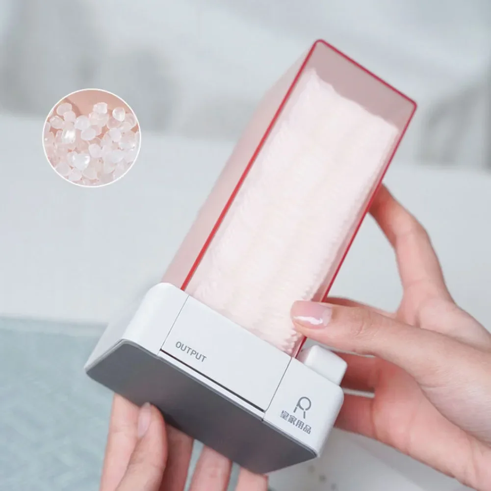 

Cotton Pad Holder Press Type Makeup Cotton Organizer Container Dispenser Wall Hanging Use Closed Design for Lint Free Nail Wipes