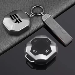 Car Key Cover Fit for Jetour Traveller T2 2023 2024 2025 Modified Matte Black Car Key Protective Shell Car Accessories