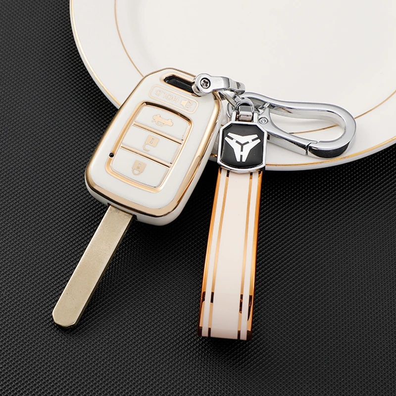 Für Honda Accord CIVIC CRV Jazz HR-V HRV 2013 2014 2015 2016 Auto Key Fob Abdeckung Fall Shell Kappe Remote shell Fob Halter Keychain