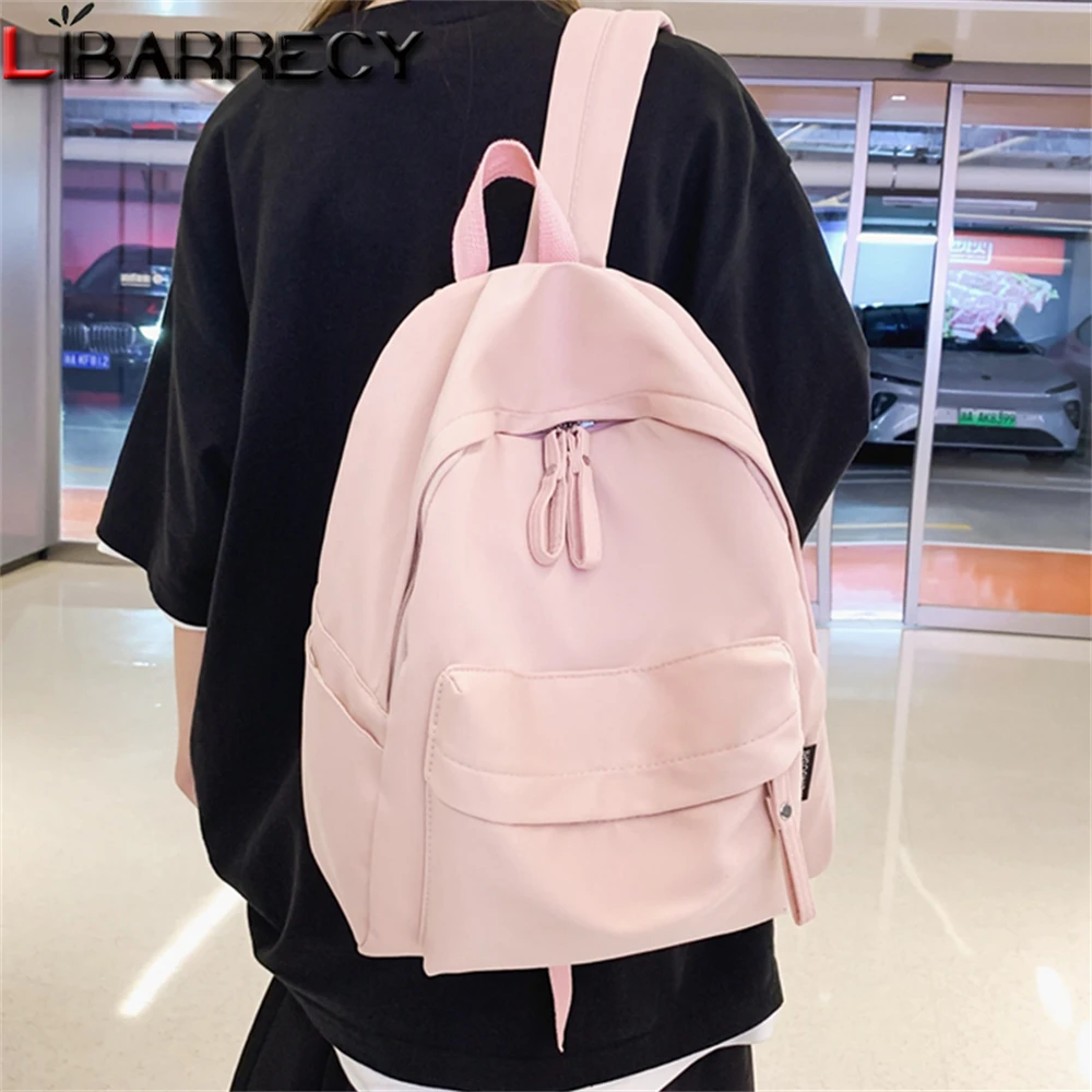 

Women Bags Solid Color High Quality Nylon Large Capacity Ladies Backpack Fashion Student Bag New Women's Travel Bags Bolso Mujer