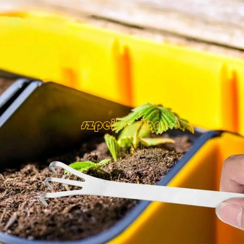 45BE Steel Bonsai Rakes Soil Loosening Tool Ergonomic Tool for Easy Soil Management