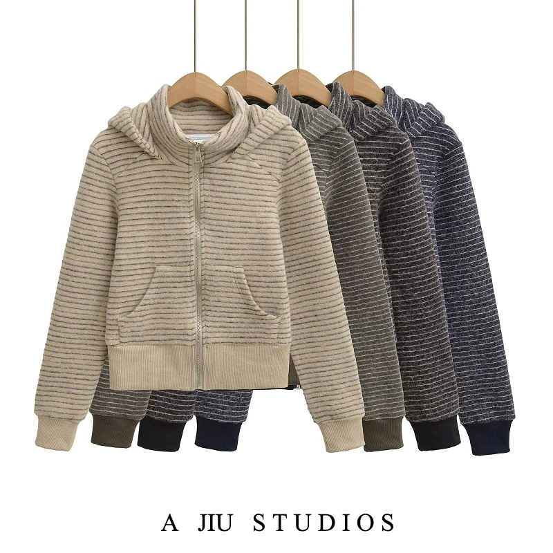 

Американский ретро горячая девушка облегающий открытый кардиган с капюшоном на молнии Jaet женский весенне-осенний новый ор повседневная шляпа irt