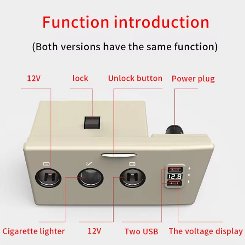 KEN CHUANG Car Charger for VW Tiguan Prototype Golf Plus Cigarette Modified Quick Charging for iPhone Xiaomi HUAWEI Mobile Phone