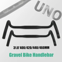 UNO FL12 Gravel kierownica rowerowa 31.8x400/420/440/460mm zewnętrzna kierownica z opuszczaną Ultralekki uchwyt rowerowy rower szosowy rozszerzona kierownica