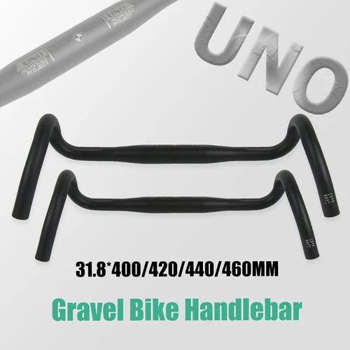Manillar de bicicleta de grava UNO FL12, barra de caída exterior de 31,8x4 0/420/440/460mm, mango de bicicleta ultraligero, barra acampanada para bicicleta de carretera