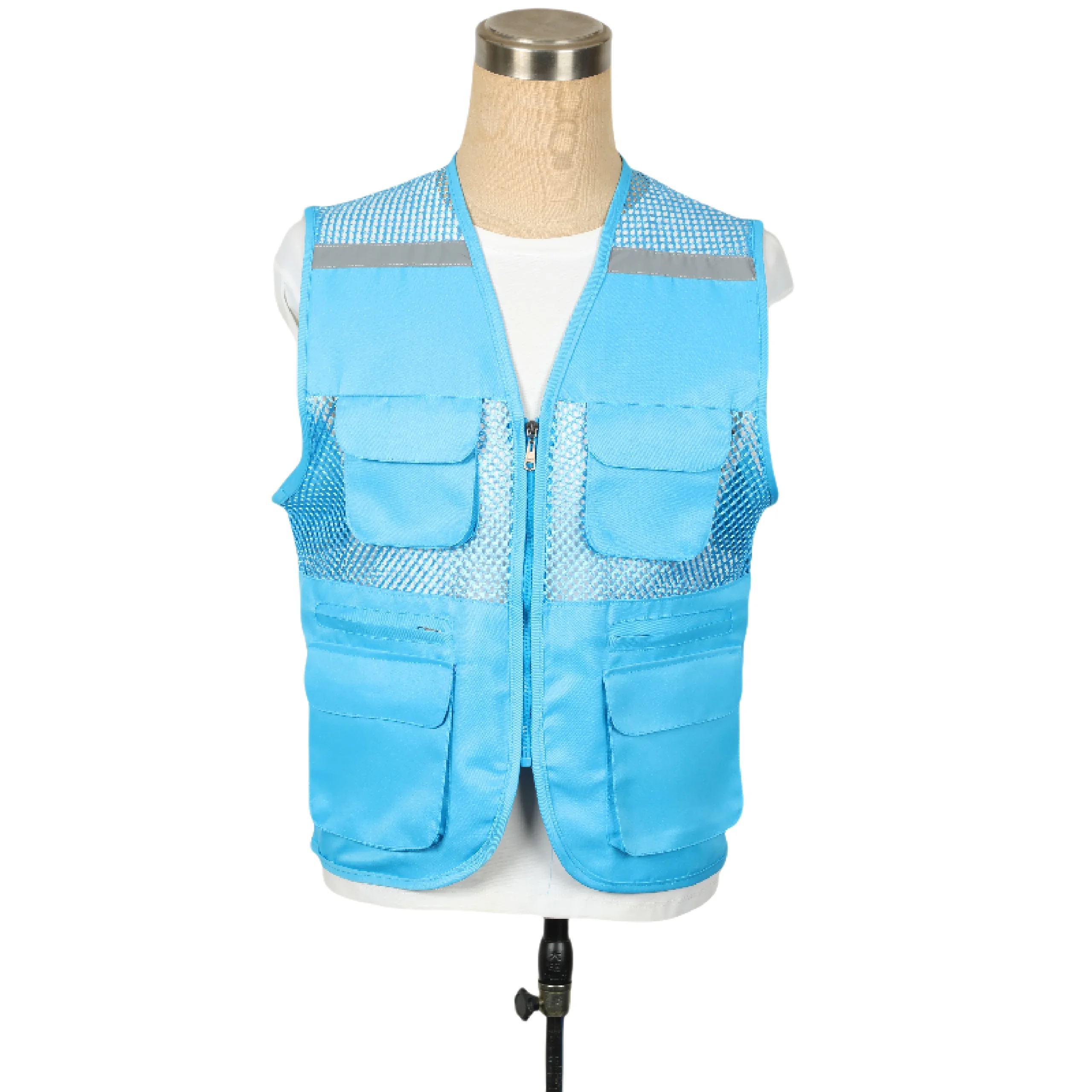 2025 Work Custom Logo Tool Vest Volunteer Workwear Summer Breathable Mesh Vest Printed Text Advertising Clothing Work Vest