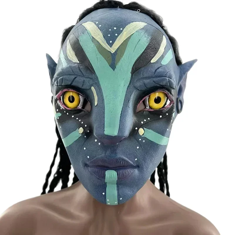 Periferiche del film Avatar Jake Sully Neytiri Maschera Alien Casco Copricapo Gioco di ruolo Costume Puntelli per feste Accessori cosplay