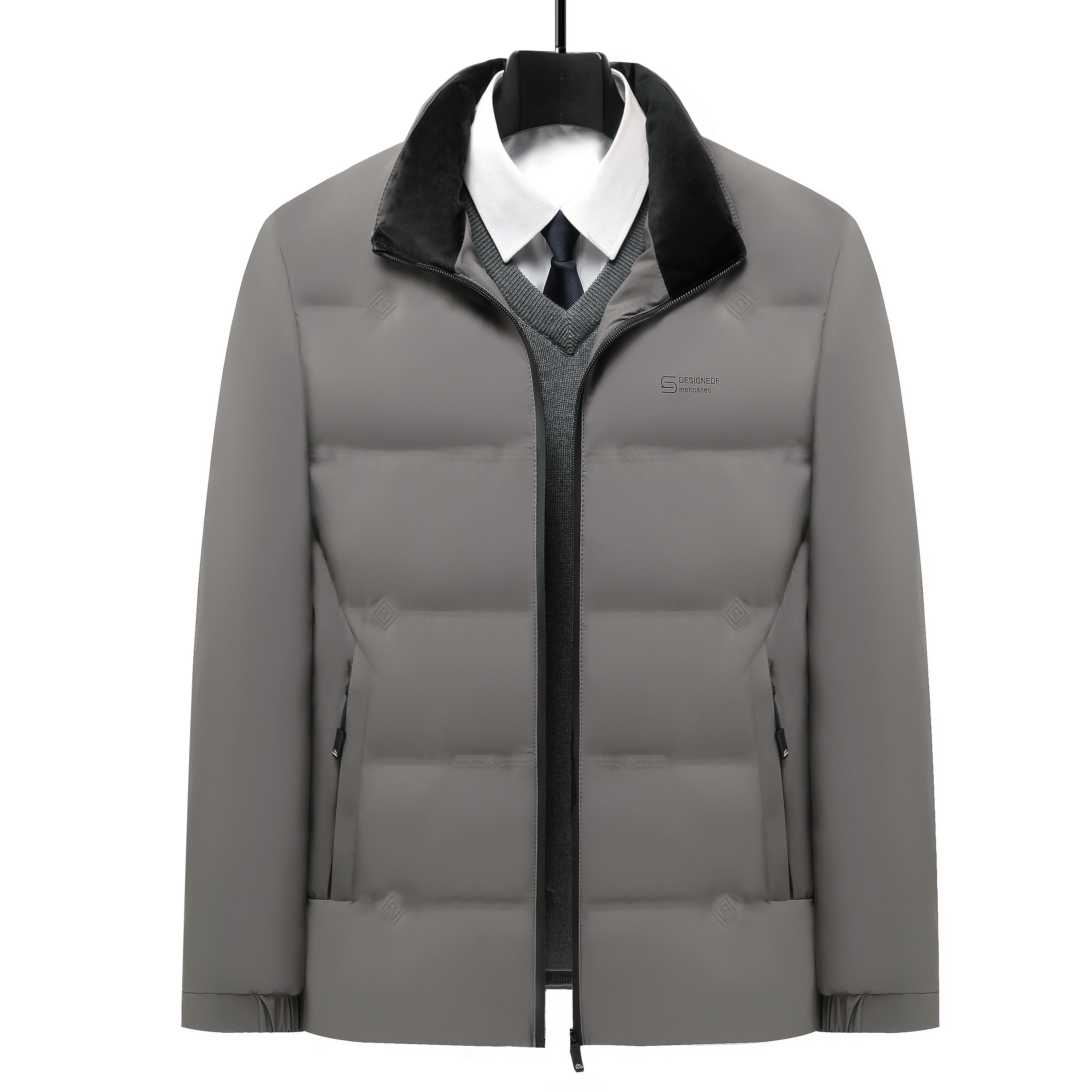 سترة رجالية جديدة لخريف وشتاء 2025 مقاومة للماء للاستخدام الخارجي محمولة وخفيفة الوزن #4