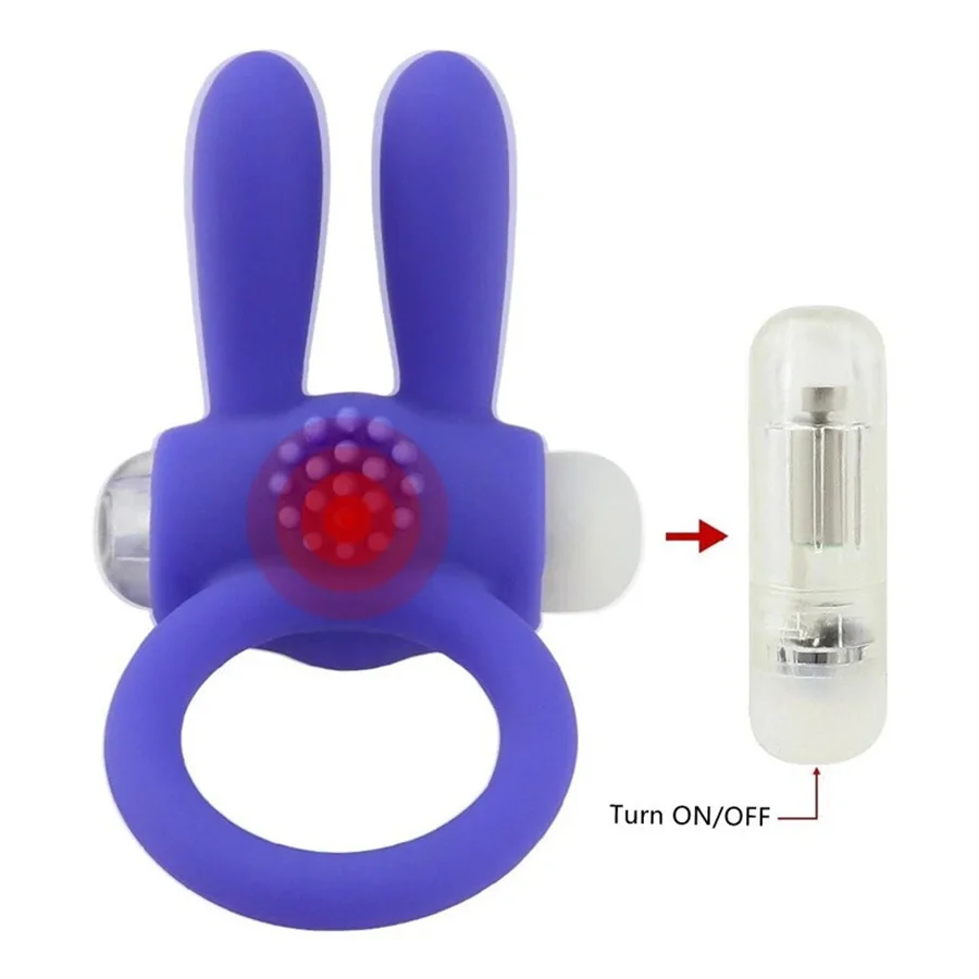 Rabbit Penis Ring Vibrator Delay Premature Ejaculation Cock Rings Clitoral Stimulator Vibrating Cocking Sex Toys For Men Couples