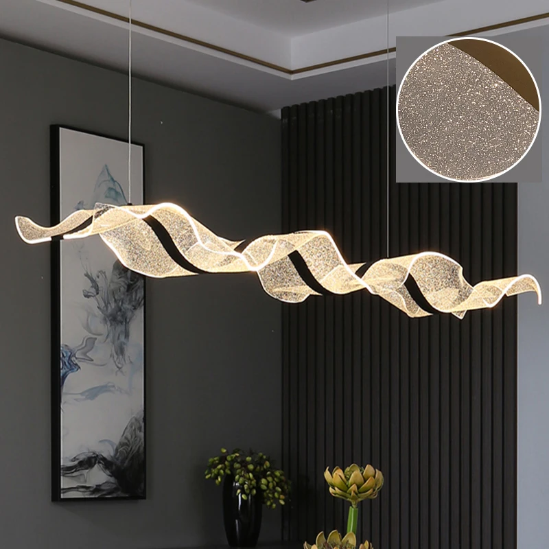 Nordic Creatieve Led Kroonluchter Ontwerp Lange Golf Hanglampen Restaurant Bar Lamp Eetkamer Home Decor Hangende Lichtarmatuur
