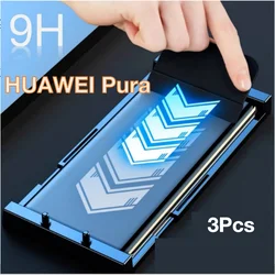 3Pcs For HUAWEI P70 Pura70 Pura 70Ultra P60 P50 P40 P30 Pro Plus Screen Protector Protective with Install Kit,Not Tempered Glass