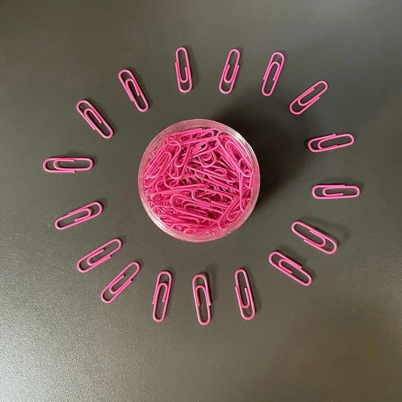 200PCS barrel candy color paper clip office folder Color paper clip metal paper clip