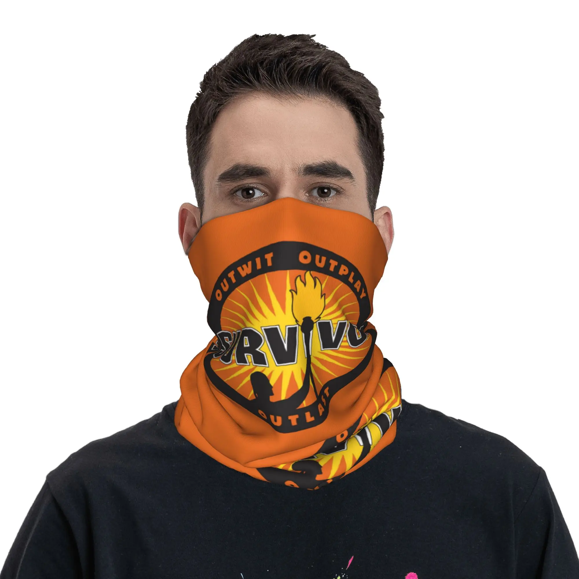 S-Survivors Bandana Neck Cover Printed  Wrap Scarf Multi-use Cycling Scarf Running for Men Women Adult Windproof - view 2