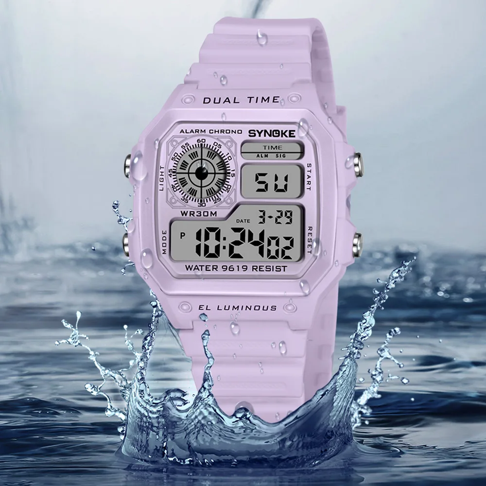 Digital Watches Lady Sports Luminous Multifunction Waterproof Chrono Wristwatch Outdoor Girls Fashion Student Watch New