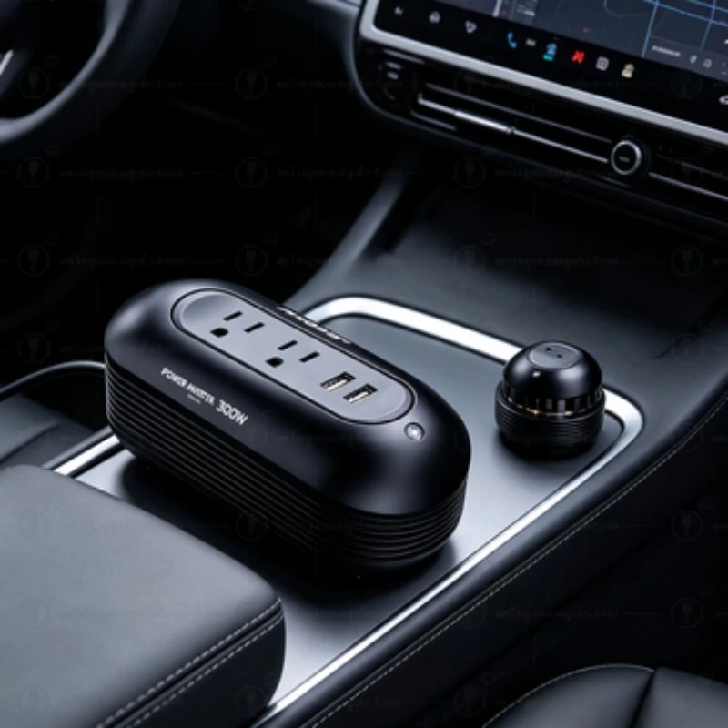 300W Car Power Inverter, 12V to 220V Converter, German Socket, Portable Household Use