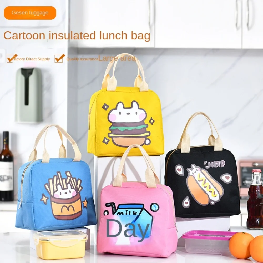 

Insulated Cooler Bags Cute Cartoon Picnic Bag Large Capacity Portable Cartoon Pattern Bag Lunch Bag Food Bag Tote Bag