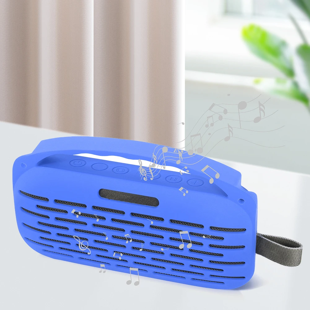 Silicone Cover Case with Handle & Shoulder Strap Travel Protective Carrying Pouch for Bose SoundLink Flex 2nd Gen Speaker